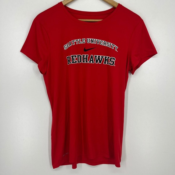 Nike Tops - Nike Seattle University Redhawks Dri-FIT‎ Performance Shirt Red Womens Large
